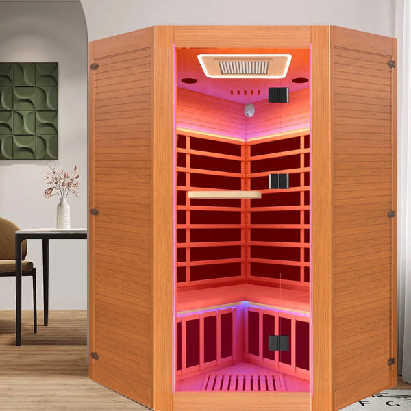 Sanctuary Infrared Sauna — 2–3 Person, Red Light + Chromotherapy