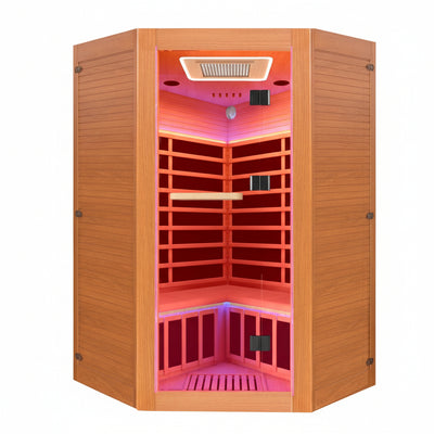 Sanctuary Infrared Sauna — 2–3 Person, Red Light + Chromotherapy
