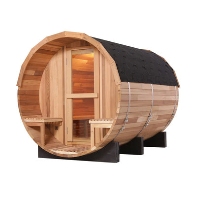 Grand Cedar Barrel Sauna — 6-Person Traditional Steam