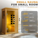 Hemlock Infrared Sauna Box — Single Person, Low-EMF Indoor Spa