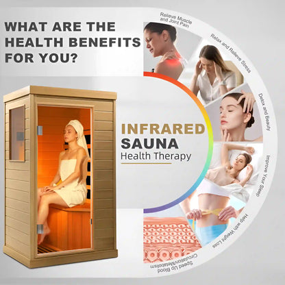 Hemlock Infrared Sauna Box — Single Person, Low-EMF Indoor Spa