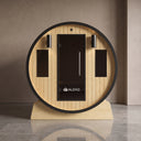 Outdoor Barrel Sauna Built for Authentic Scandinavian Wellness, Finland Pine, Wet/Dry, 3-Person Capacity