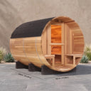Grand Cedar Barrel Sauna — 6-Person Traditional Steam