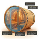 Finland Pine Barrel Sauna — 3-Person Outdoor Wet/Dry — How It Works