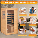 Mini Sauna, Low Emf Far Infrared Sauna, Home Spa Sauna with Bluetooth Speakers