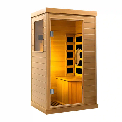 Hemlock Infrared Sauna Box — Single Person, Low-EMF Indoor Spa